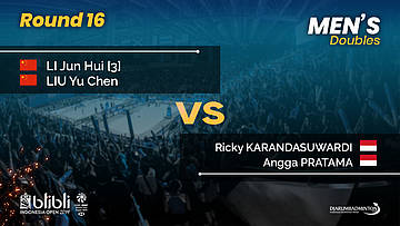 Round 16 | MD | LI / LIU (CHN) vs KARANDASUWARDI / PRATAMA (INA) | Blibli Indonesia Open 2019