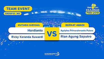 Divisi 1 - Group A | MD | Hardianto/Ricky (Mutiara Cardinal) VS Agripina/Rian (Berkat Abadi)