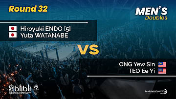Round 32 | MD | ONG / TEO (MAS) vs ENDO / WATANABE (JPN) [5] | Blibli Indonesia Open 2019