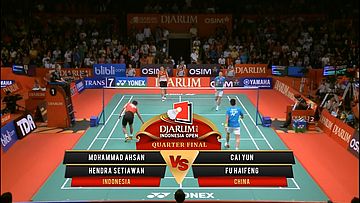 M.Ahsan/ Hendra S. (INDONESIA) VS Cai Yun/ Fu Haifeng (CHINA) Djarum Indonesia Open 2013