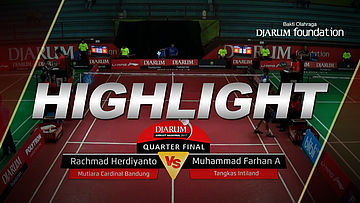 Rachmad Herdiyanto (Mutiara Cardinal Bandung) VS Muhammad Farhan A (Tangkas Intiland)