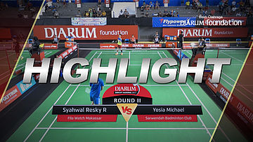 Syahwal Resky Ramadhan (Fila Watch Makassar) VS Yosia Michael (Sarwendah Badminton Club)