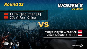 Round 32 | WD | CINDIANI / SUKOCO (INA) vs CHEN / JIA (CHN) [4] | Blibli Indonesia Open 2019