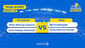 Divisi 1 - Group B | MD | Akbar/Kevin (PB Djarum) VS Aji/Brilian (PBAD)