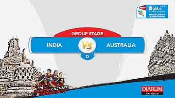 BLIBLI.COM WJC 2017 | GROUP STAGE - D | INDIA vs AUSTRALIA | MS