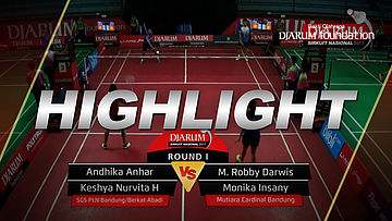 Andhika A/Keshya N (SGS PLN Bandung/Berkat Abadi) VS M Robby D/Monika I(Mutiara Cardinal Bandung)