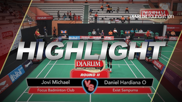 Jovi Michael (Focus Badminton Club) VS Daniel Hardiana Octavius (Exist Sampurna)