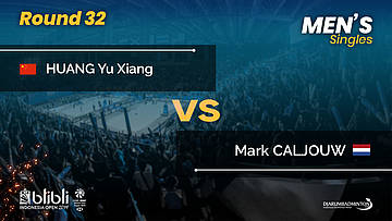 Round 32 | MS | Mark CALJOUW (NED) vs HUANG Yu Xiang (CHN) | Blibli Indonesia Open 2019