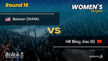 Round 16 | WS | Beiwen ZHANG (USA) vs HE Bing Jiao (CHN) [6] | Blibli Indonesia Open 2019