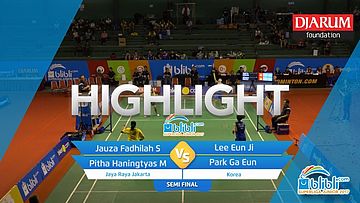 Jauza Fadhilah Sugiarto/Pitha Haningtyas Mentari (Jaya Raya Jakarta) VS Lee Eun Ji/Park Ga Eun (Korea)