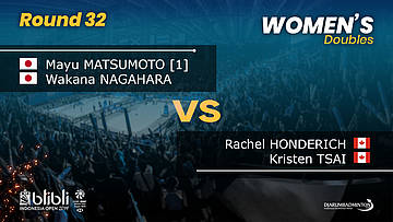 Round 32 | WD | MATSUMOTO / NAGAHARA (JPN) vs HONDERICH / TSAI (CAN) | Blibli Indonesia Open 2019