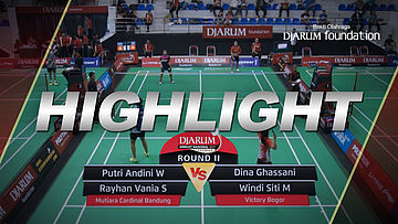 Putri Andini/Rayhan Vania S (Mutiara Cardinal Bandung) VS Dina Ghassani Windi Siti M (Victory Bogor)