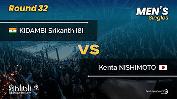 Round 32 | MS | NISHIMOTO (JPN) vs KIDAMBI (IND) [8] | Blibli Indonesia Open 2019