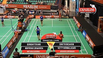 Bunga Fitriani/Mayrina Lukmanda (MUTIARA BANDUNG) VS Dini Tri I/Vetty Nirmalasari (JAYARAYA SURYANAGA)