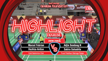 Marcel Febrian/Hazhiza Ardian (Exist Badminton Club) VS Adjie Sendang Nugroho/Sakira Salsabila (Pusat Pelatihan Olahraga Pelajar)