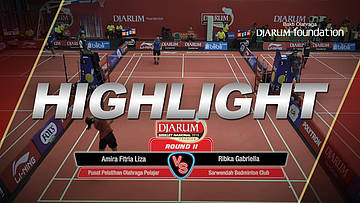 Amira Fitria Liza (Pusat Pelatihan Olahraga Pelajar) VS Ribka Gabriella (Sarwendah Badminton Club)