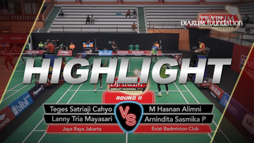 Teges Satriaji Cahyo/Lanny Tria Mayasari (Jaya Raya Jakarta) VS M Hasnan Alimni/Arnindita Sasmika Putri (Exist Badminton Club)