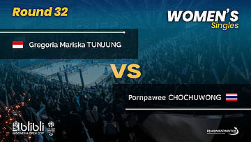 Round 32 | WS | CHOCHUWONG (THA) vs TUNJUNG (INA) | Blibli Indonesia Open 2019