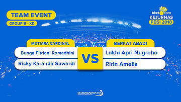 Divisi 1 - Group A | XD | Bunga/Ricky (Mutiara Cardinal) VS Lukhi/Ririn (Berkat Abadi)