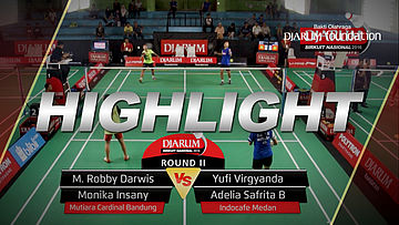 M. Robby Darwis/Monika Insany (Mutiara Cardinal Bandung) VS Yufi V/Adelia S (Indocafe Medan)