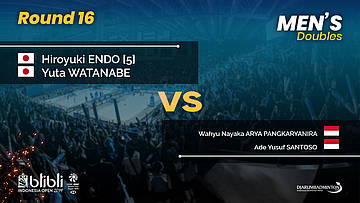 Round 16 | MD | ARYA P / SANTOSO (INA) vs ENDO / WATANABE (JPN) [5] | Blibli Indonesia Open 2019