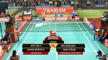 Devi Tika P/ Keshya Nurvita H. (PB SGS PLN) VS Aris Budhiarti/ Dian Fitriani (PUSDIKLAT JAYA RAYA)