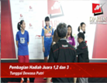 Winning Ceremony Djarum Sirkuit Nasional Kalimantan Open 2013