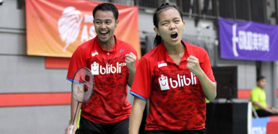 Rehan/Fadia Tembus Babak Final Asia Junior Championships 2017. (foto: PBSI)