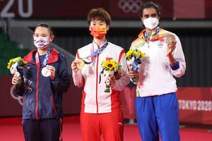Tai Tzu Ying, Chen Yufei, & Pusarla Venkata Sindhu (Foto: BADMINTONPHOTO/Yves Lacroix)